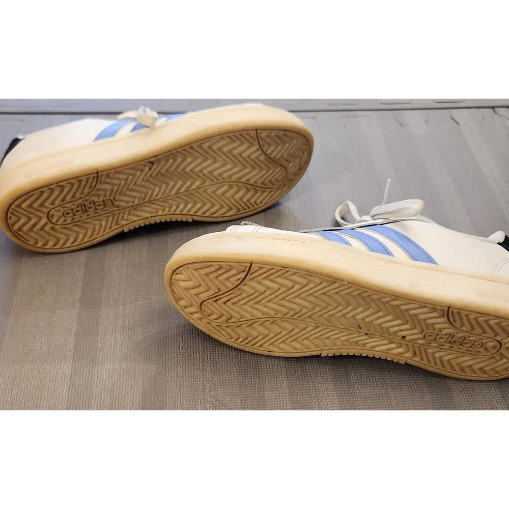 Adidas‎ Grand Court White Blue Stripes Low Top Sneakers GW9213 Womens 6.5